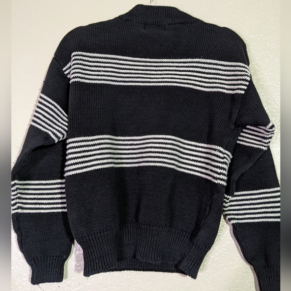 Vintage Striped Mock Turtleneck Sweater - Picture 2 of 4
